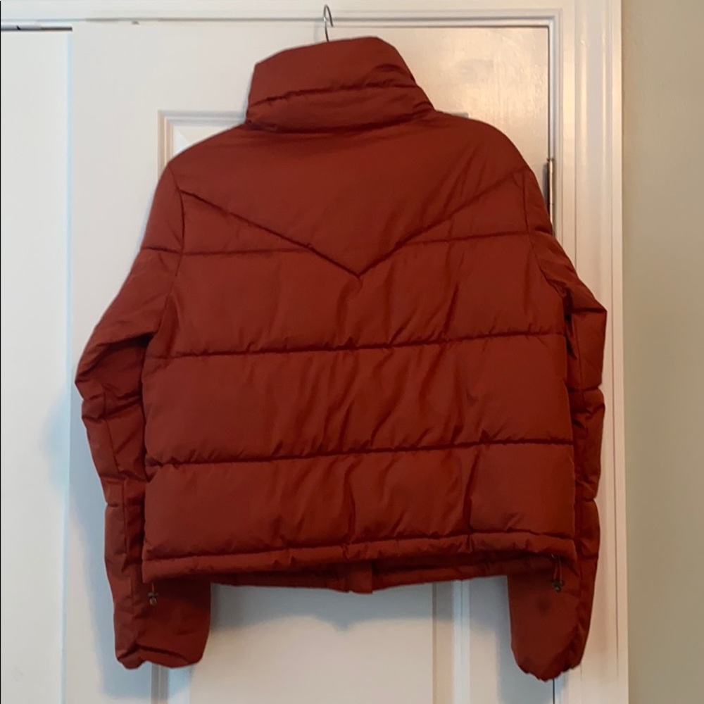 Terracotta color puffer jacket - Picture 2 of 5